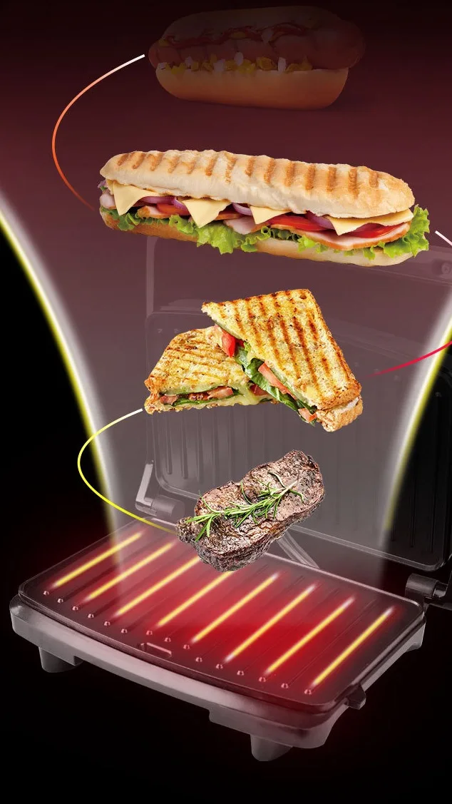 Smokeless Indoor Panini Electric Grill Bbq Electric Griddles & Electric