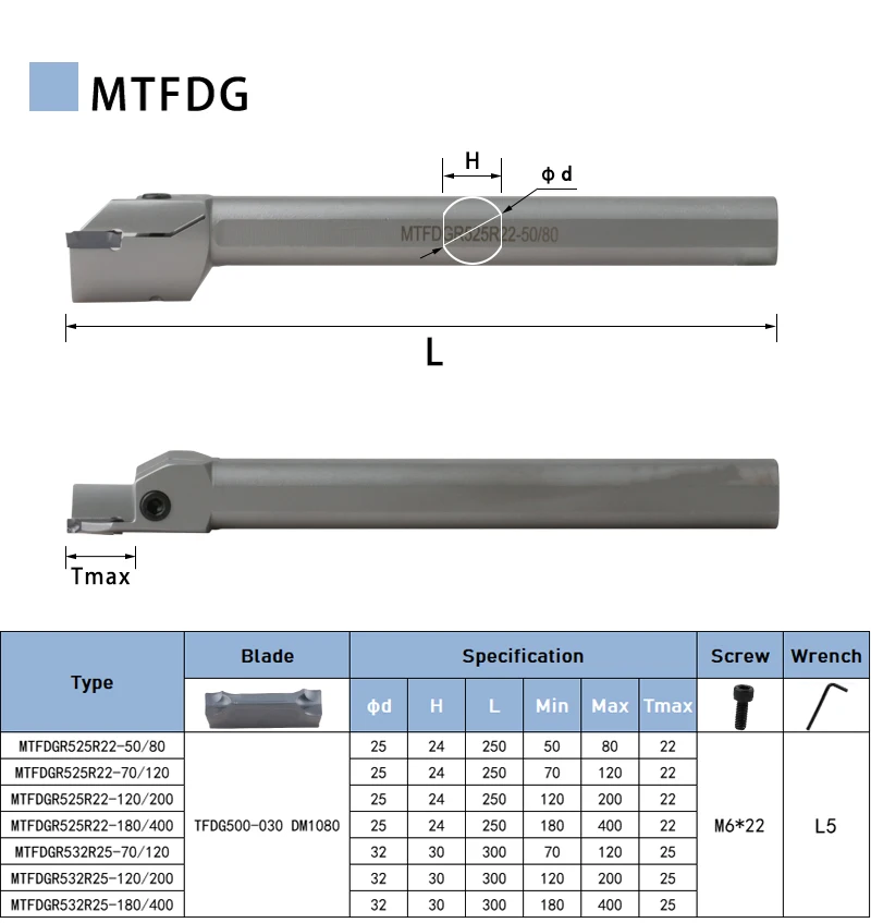 Cnc Lathe Machining Turning Tools Internal Deep End Face Groove Tool