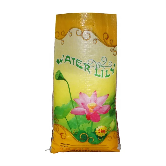 High Quality Bopp Laminated Empty 5kg 10kg 25kg 50kg  pp Woven Rice Packaging Plastic Rice Bag