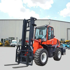 Hot Sale 4WD 4X4 Small Off-Road Forklift Cummins Engine Rough Terrain Forklift off Road Fork
