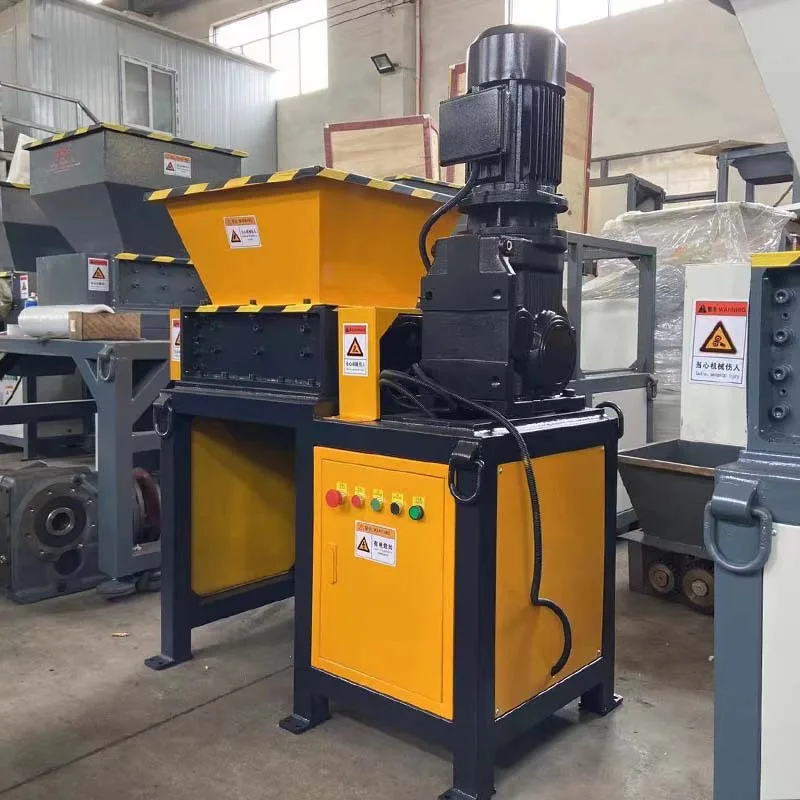 Multi Functional Small Double Axis Cardboard Box Shredder Food Kitchen Waste Shredder Wood and Plastic Industrial Shredder