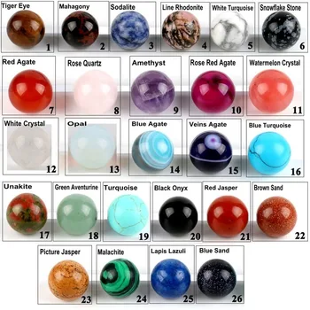 CSJA 2021 new natural stone loose beads no hole round crystal bead for pendant necklace 1pc (Message Choose Color) E506