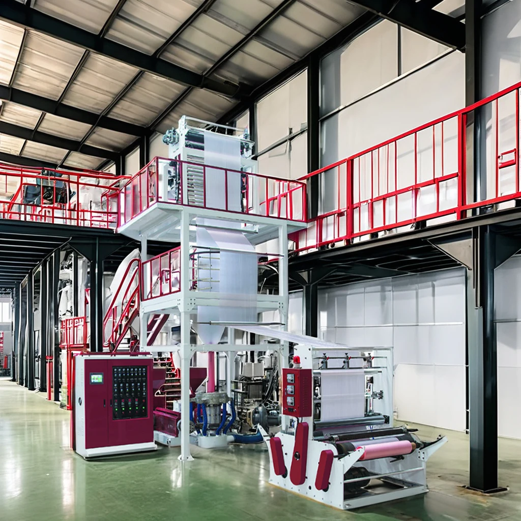 Plastic Film Blowing Machine Film Extruder Price Top High Speed ABA 3 2 Layer Mini Stretch HDPE LDPE PE Agriculture Polyethylene