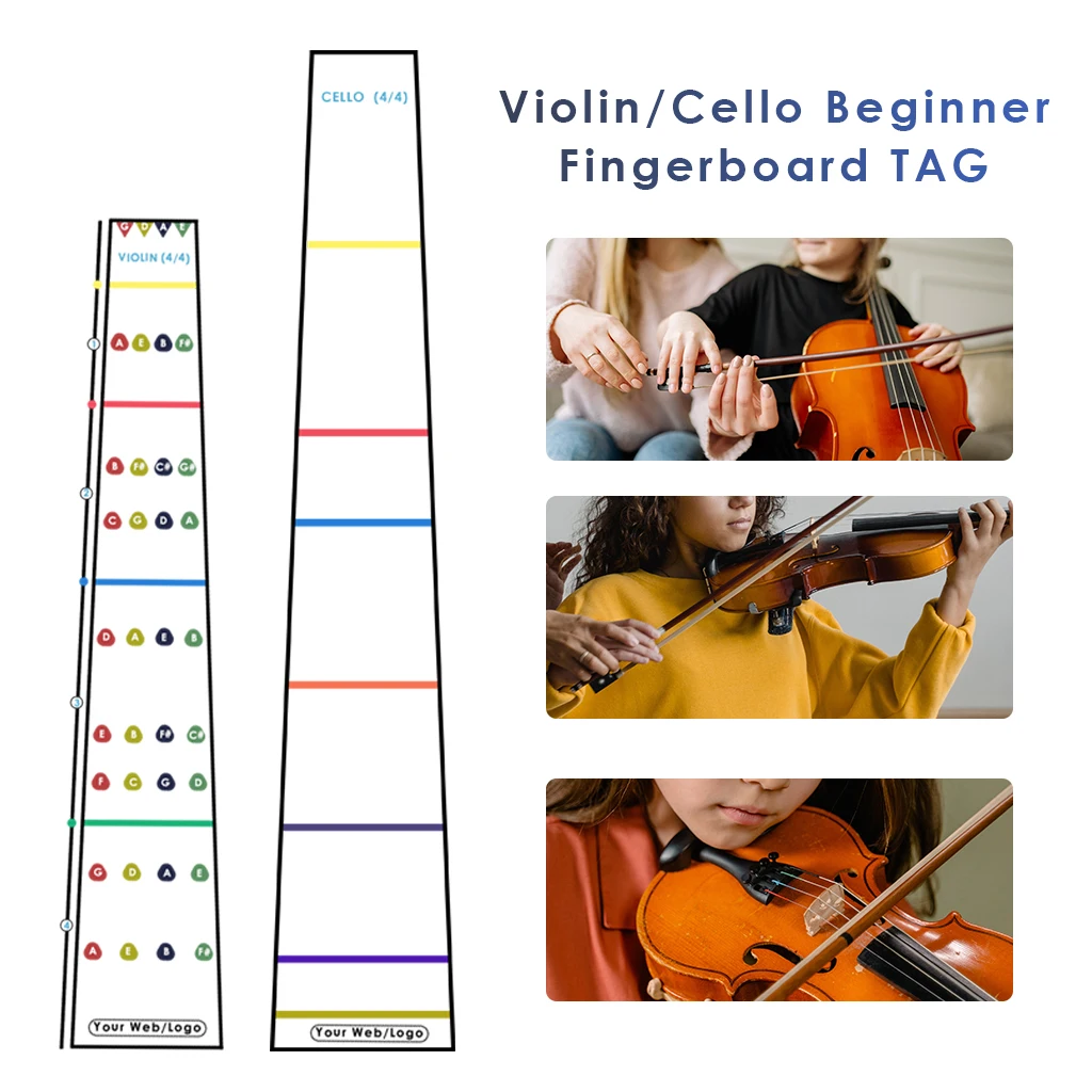 Autocollants pour Touche et Manche, Violon Amovible 4/4 pour Apprendre Toutes Les Notes
