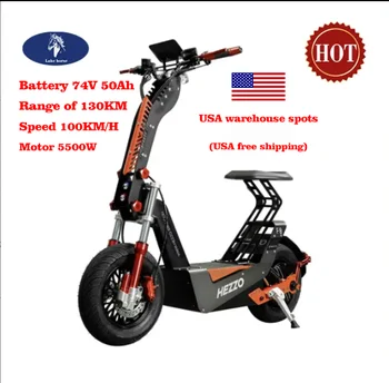 USA warehouse spots F8 72V 8000W 16" Fat Tire NFC Escooter 50Ah Lithium 110Km/h Off Road Scooter Electric Kick Scooter With Seat