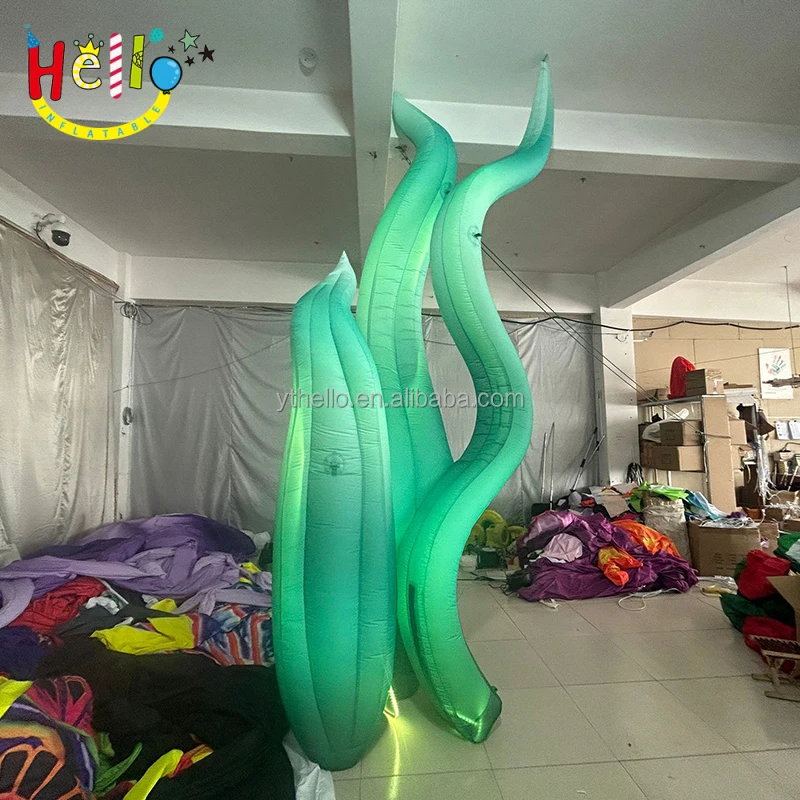 Under the Sea Theme Event Stage Background Custom Lighting Party Inflatable Seaweed Decoration