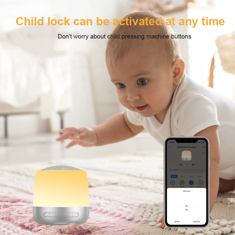 Smart White Noise Sound Machine for Sleeping Baby Office and Travel with Timer and Night Light supplier