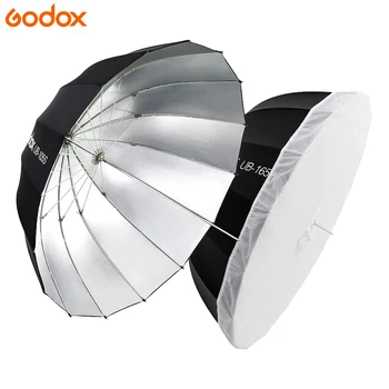 Godox UB-105S 41Inch105cm Inner Silvery Parabolic Black Reflective Umbrella Studio Light Umbrella for Photography Video Shooting detail image