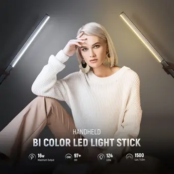 NEEWER CL124 PRO Handheld LED Light Stick 3200K-5600K Bi Color Photography Tube Video Light Wand With 2.4G Control detail image