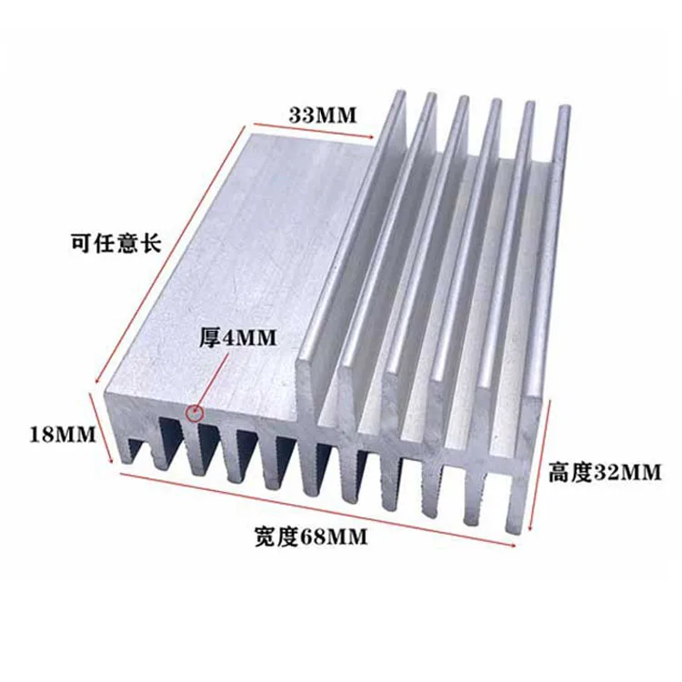 Large 600mm F-Type Aluminum Profile Extrusion Heat Sink Heatsink Cooling Fins for Glass Wall 6000 Series Bending Cutting Welding