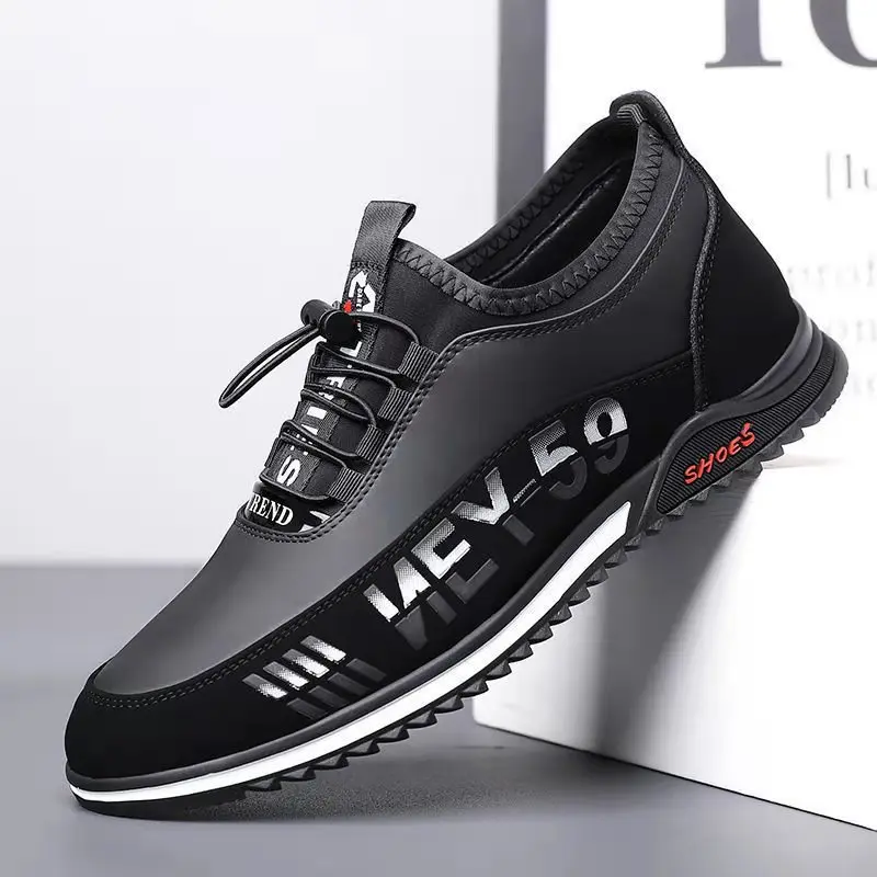 Men's Autumn Simple Breathable Office Shoes 2025 Custom logo Casual Business Men's Shoes PU Leather Shoes