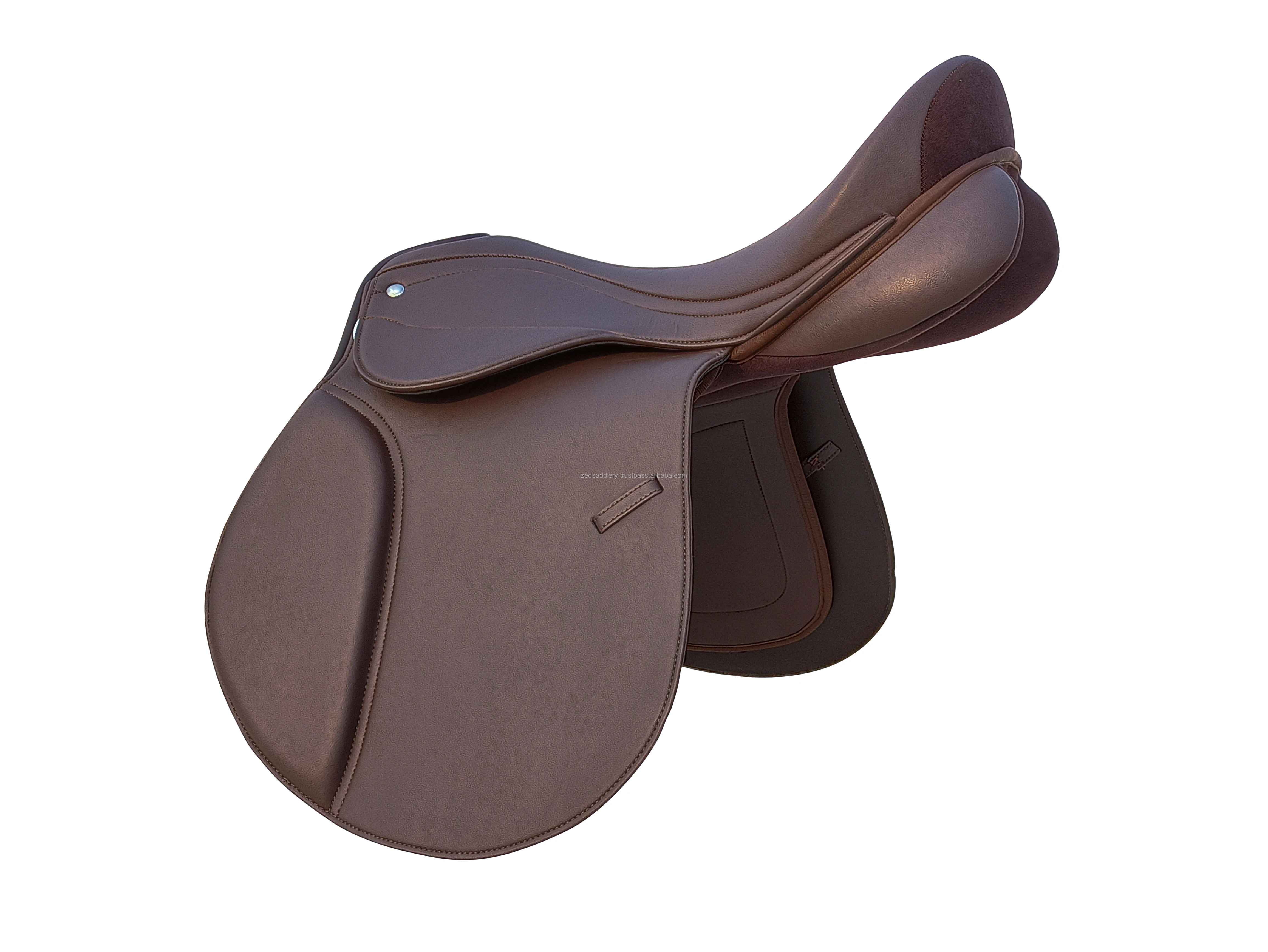 New general purpose synthetic leather horse saddle extra comfort 16'',17'',18'' 