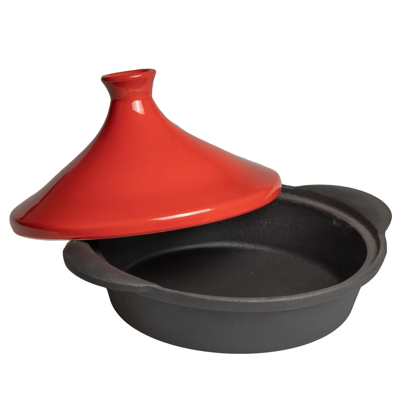 27cm Cast Iron Moroccan Tagine Pot With Two Handle And Ceramic Lid