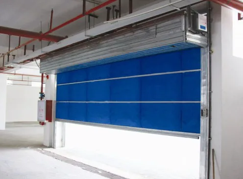 Double Track Double Curtain Inorganic Cloth Fire Rolling Shutter Door for Basement Parking Mall Fire Garage Rolling Door