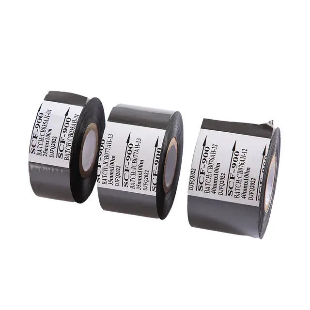 Imported SCF900 30mm*100m Heat Transfer Coding Machine Carbon Ribbon High-Temperature Abrasion-Resistant Packaging Date-Coding 4