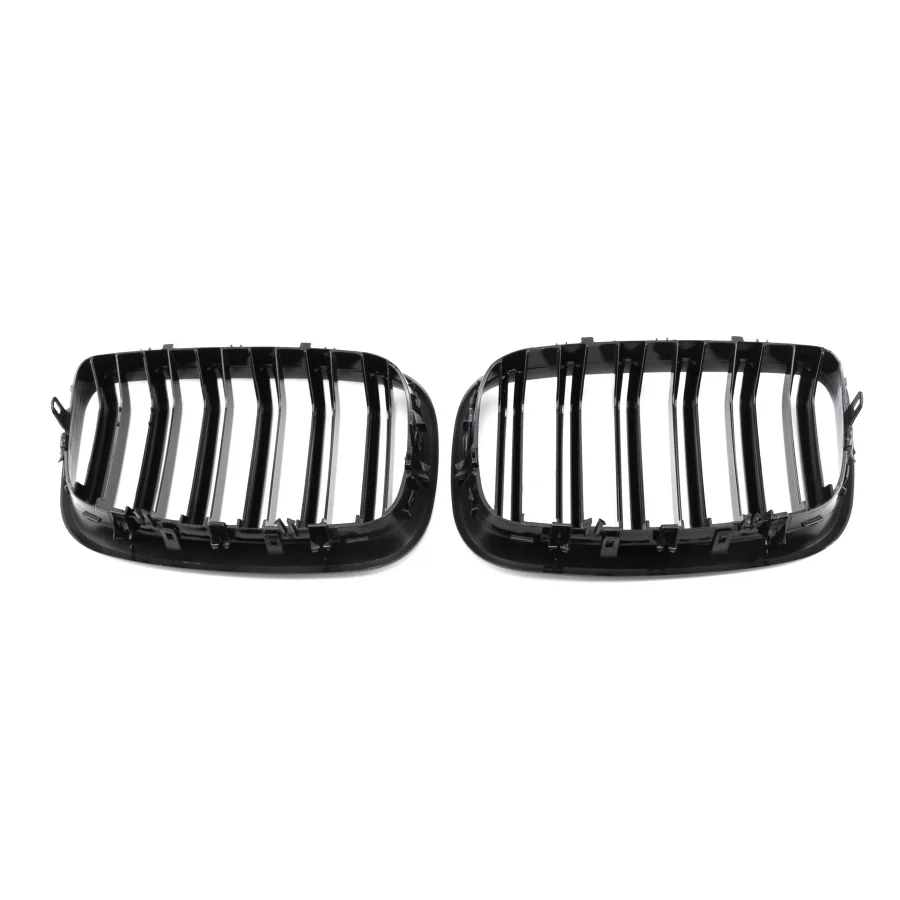 product tiypeor car high gloss black triple bar front kidney grille kit with dual banners for bmw x5 e70 2008 2014-10