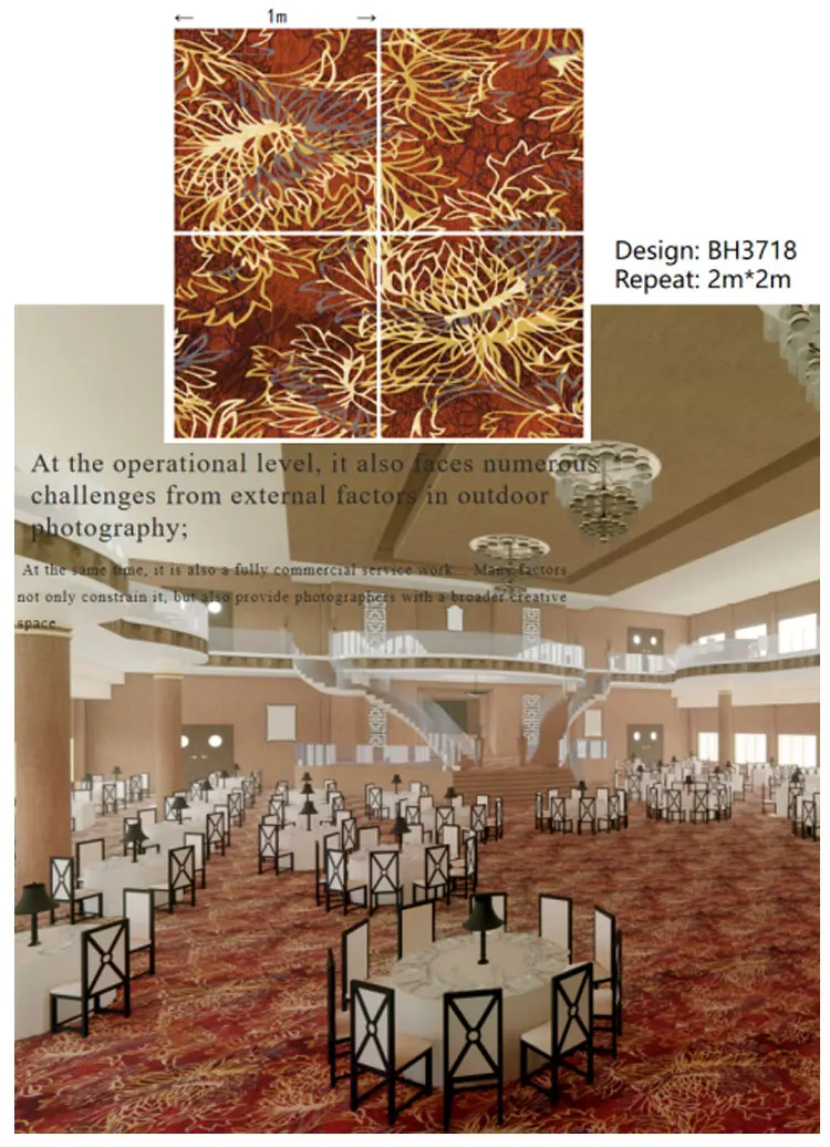 Modular High Density Nylon Fireproof Commercial Carpet Tiles