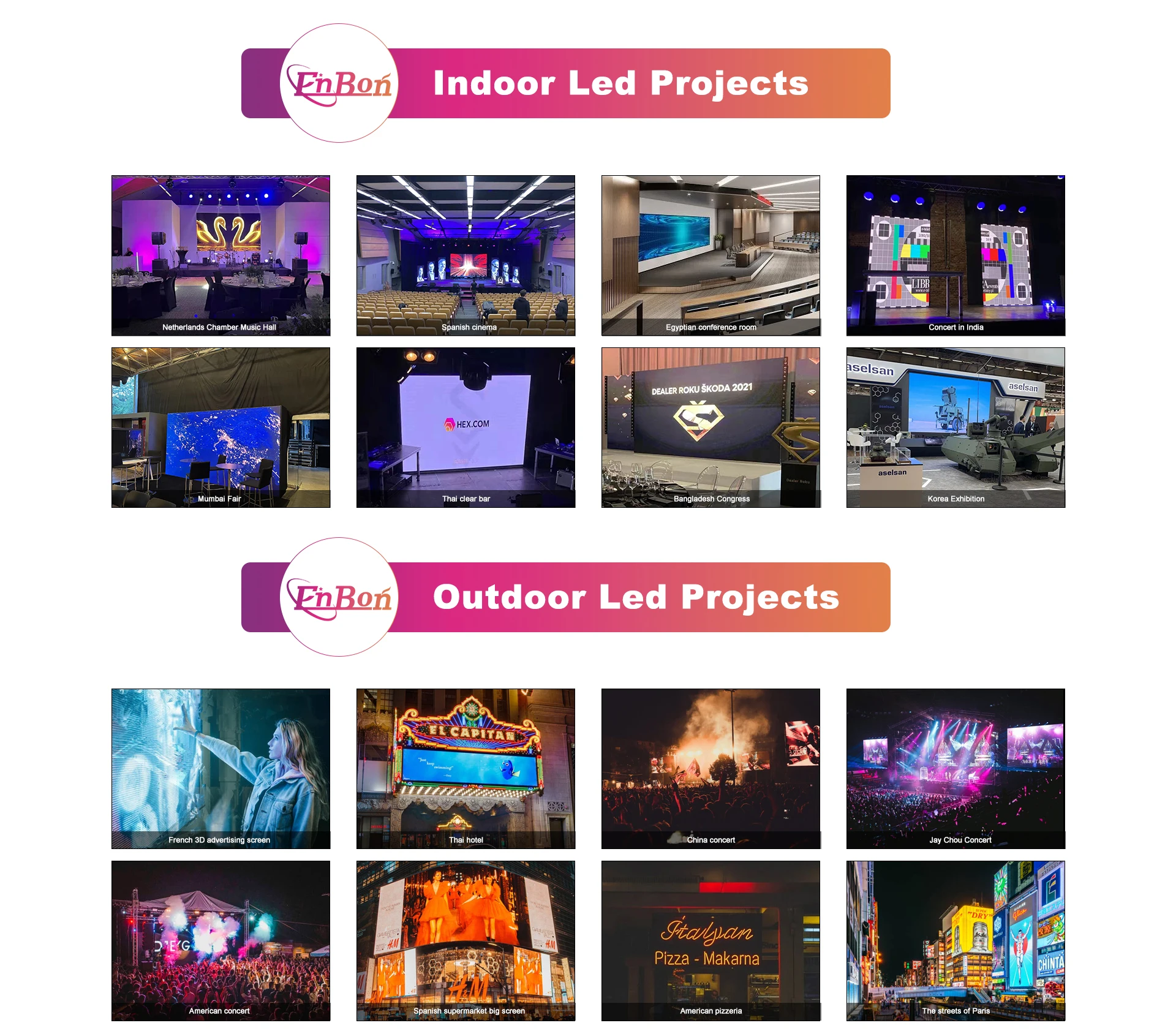 Shenzhen Enbon Optoelectronic Co., Ltd. Curved Led Screen, Led Poster