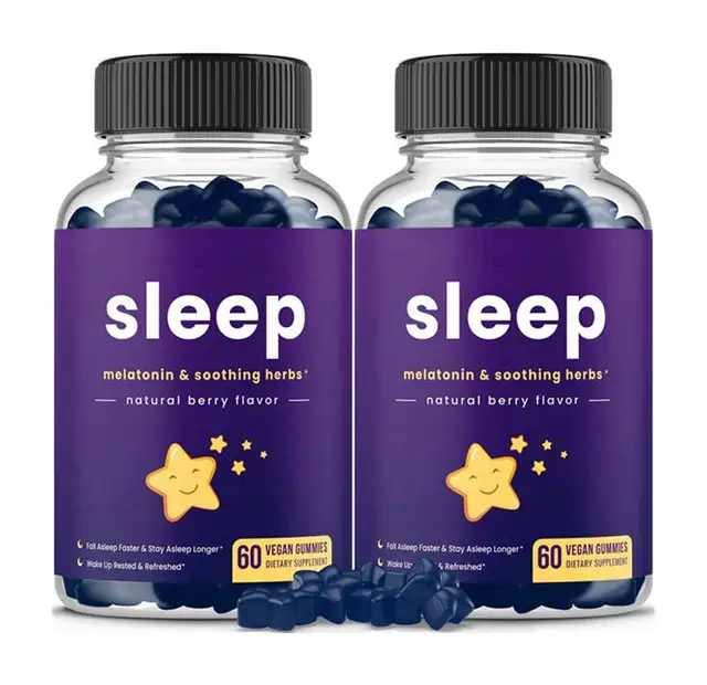 Private label dietary supplement excellent quality vegan melatonin gummies for relaxation and sleep
