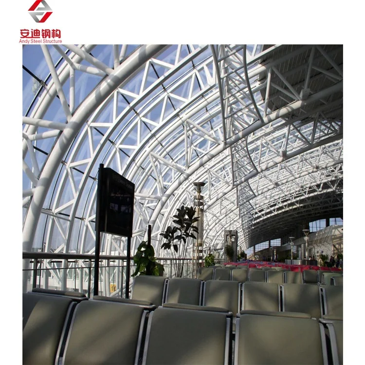 Prefabricated Steel Pipe Truss Structure Airport Waiting Room/hall/Terminal Roofing Building