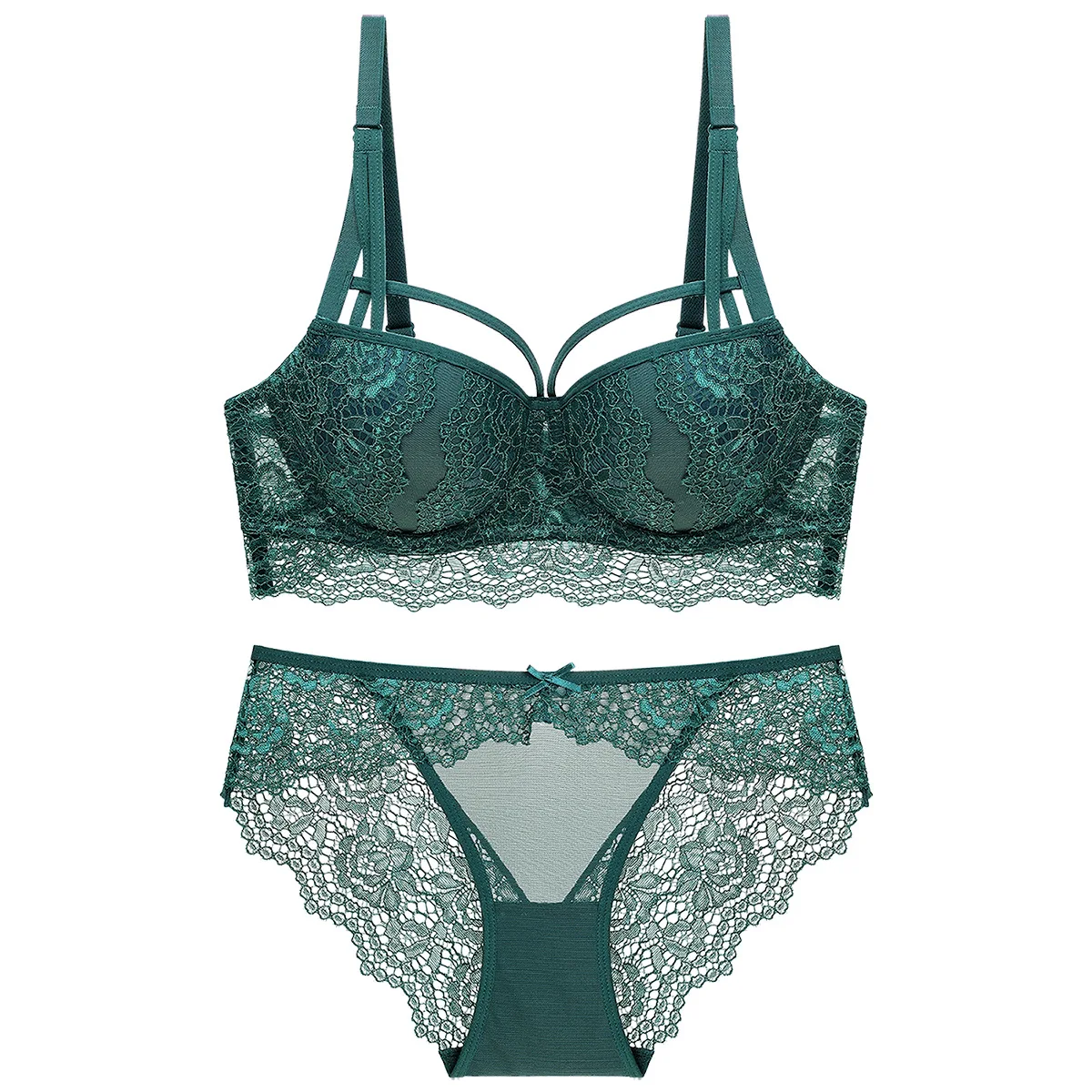 3/4 Cup Brand Green Lace Lingerie