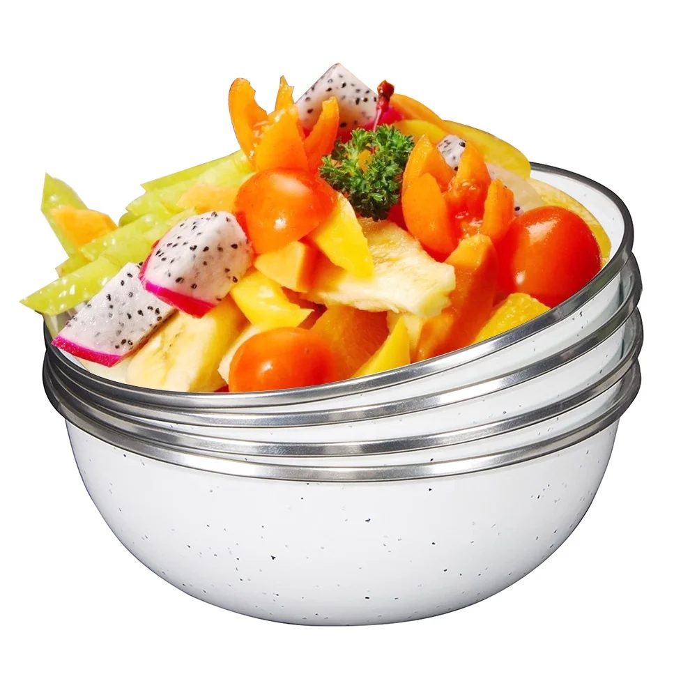 Enamelware Manufacturer Sample Available Deep Retro Salad Enamel Bowl for Mixing