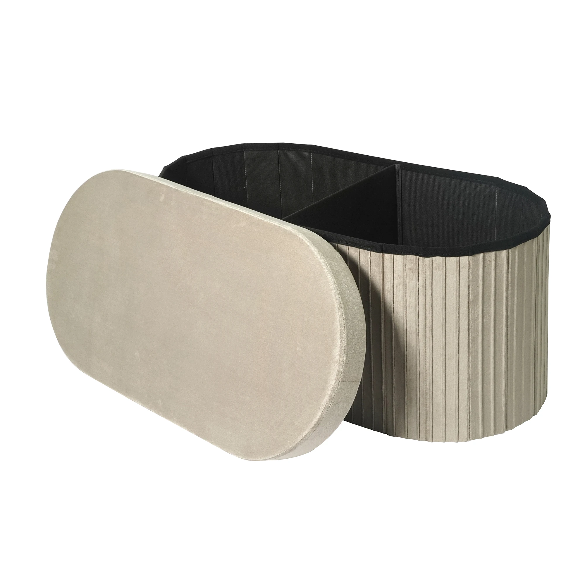 Modern Ottoman Stool Pouf Foldable Storage Ottoman Footstool for Living Furniture