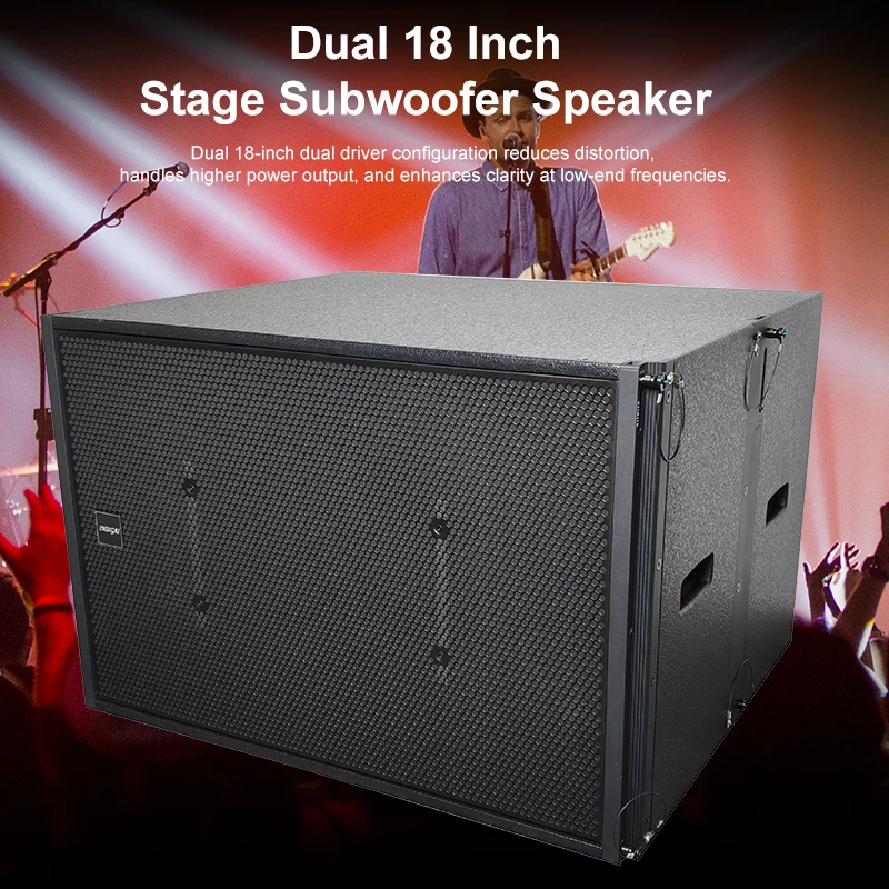 Dual 18 Inch Bass Speakers - Powerful 1200W-7800W Output