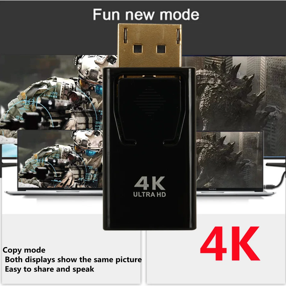 
 4K 30 Гц UHD DisplayPort-HDMI адаптер штекер-гнездо DP-hdmi адаптер конвертер с аудио Benfei для Lenovo Dell HP  