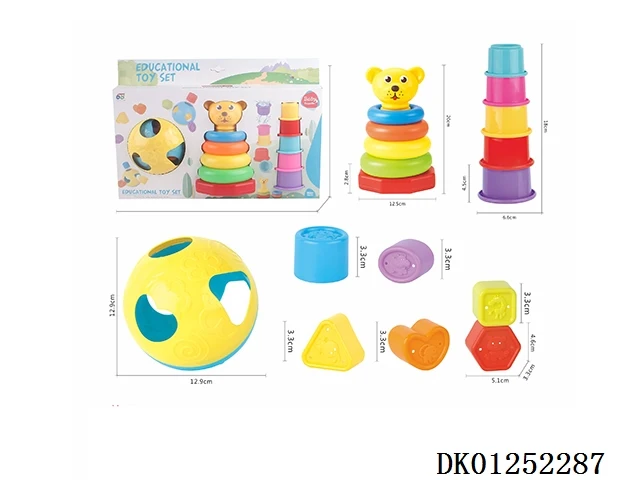 Child Infant Puzzle Education Interactive Toys Baby Combination Ball Set Baby Hand Catch Ball Toys Stacking Tower Game For Kids