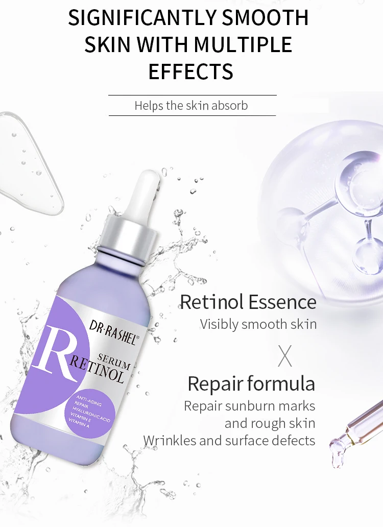 Dr Rashel Skin Care Brightening Anti Aging Whitening Moisturizing Hyaluronic Acid Retinol Vitamin C Face Serum Set 3pcs