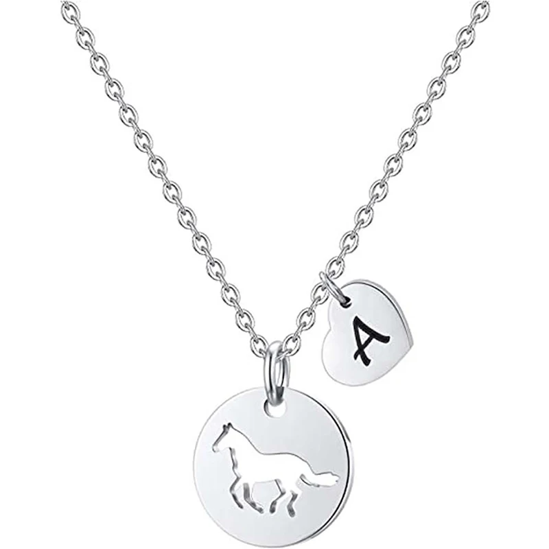 Buy Initial Necklace,Stainless Steel 