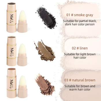 Private label waterproof temporary hair root touch up cover dye makeup hair line shadow powder hairline shadow powder