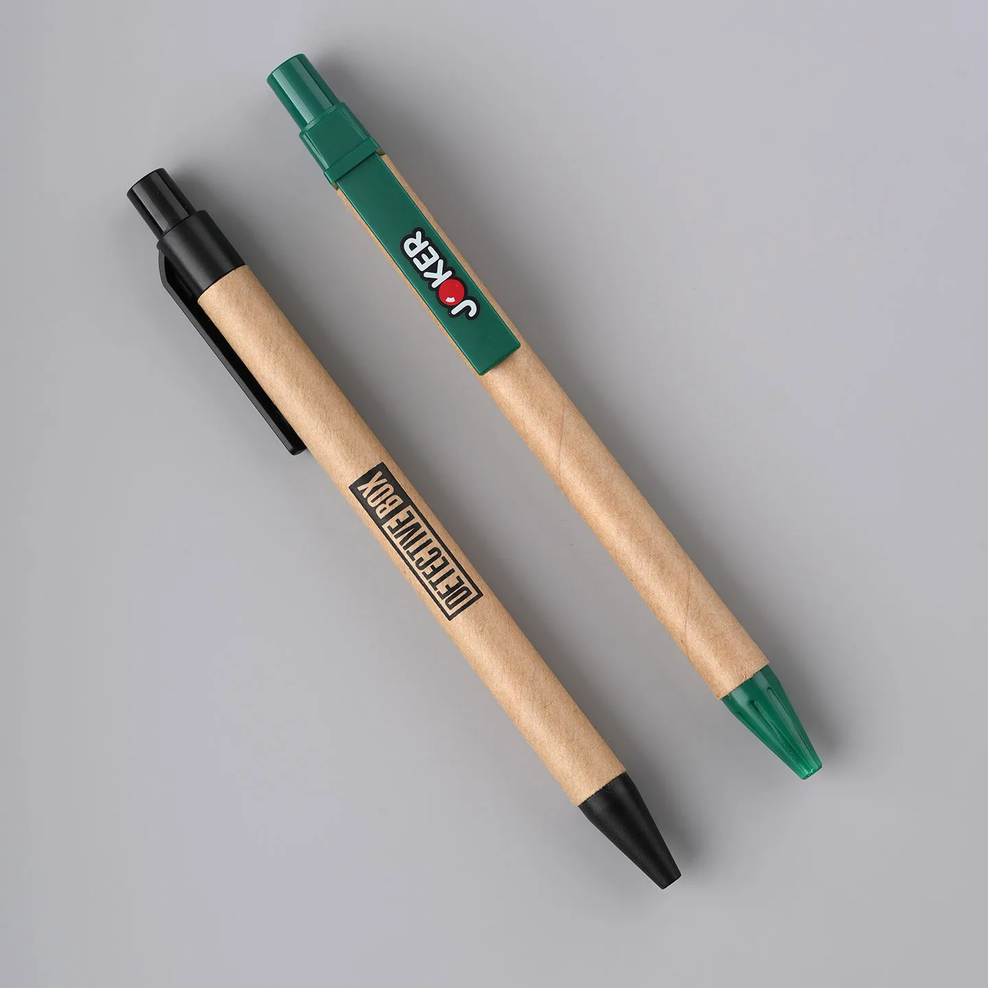 New ABS Environmental Protection Cowhide Paper Rod Ballpoint Pen with Custom Logo Paper Tube Advertising Oil Pen Wholesale preview 2