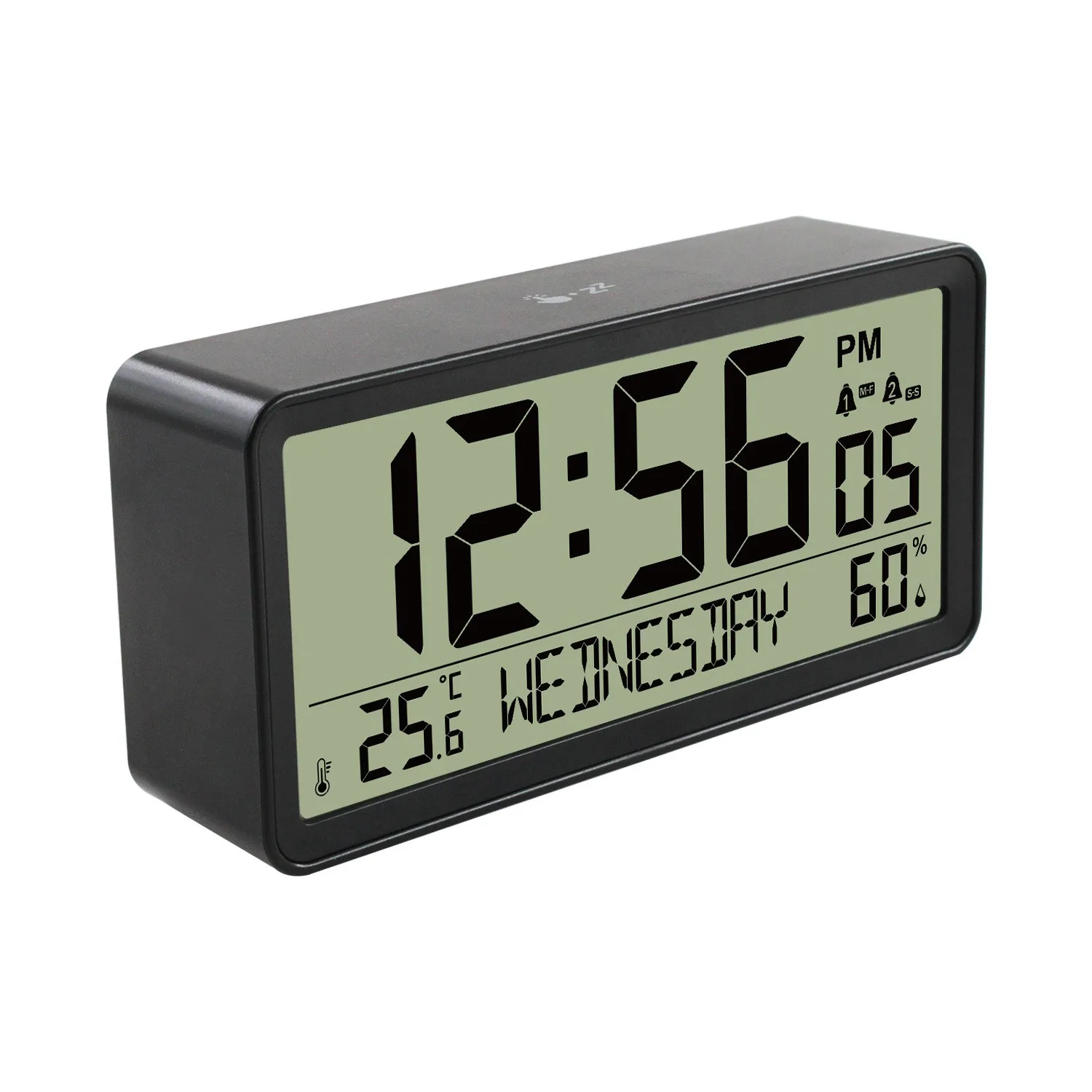 Indoor Thermometer Digital Alarm Clock Hygrometer Temperature Humidity Monitor Electronic Desk Table Clocks