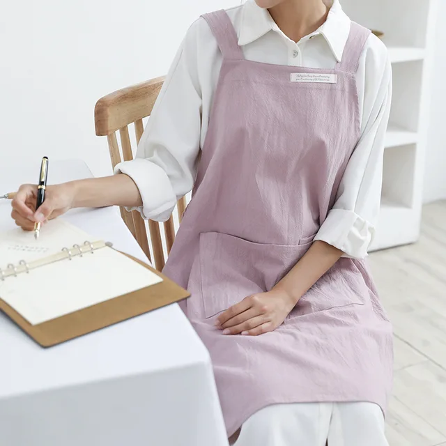 Cotton and Linen Apron Wholesale, Home-style Coveralls, Retro Unfastening Aprons Tools for Baking
