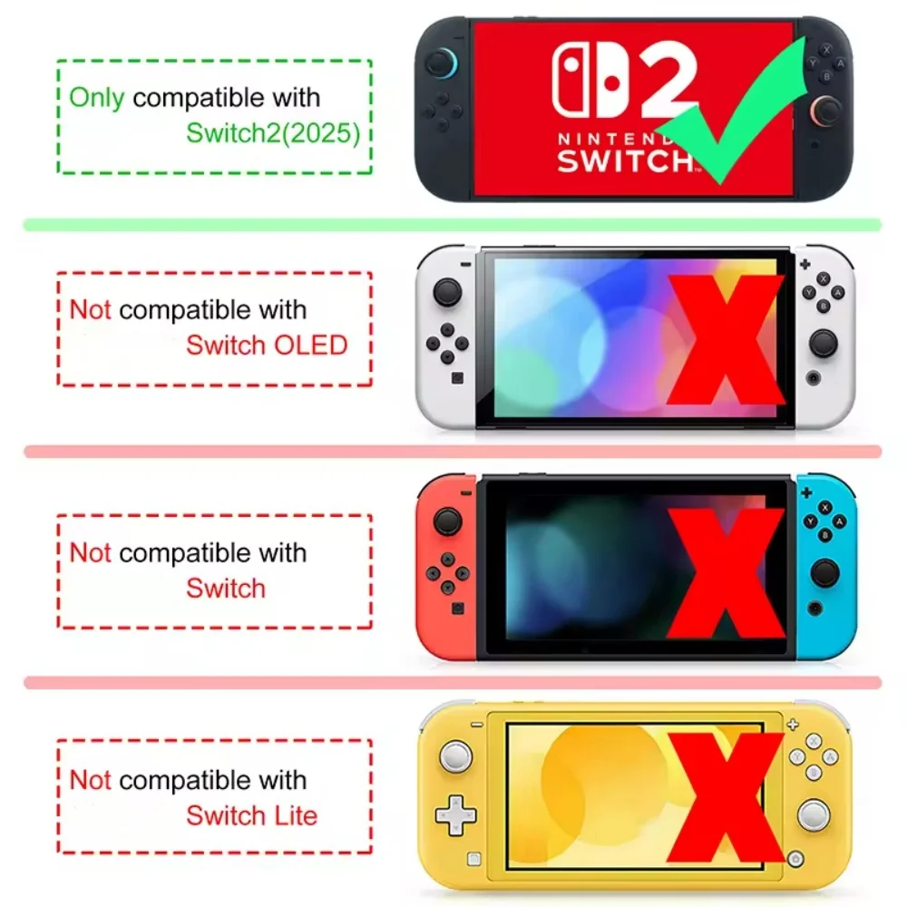product crystal clear transparent dock able protective case for nintendo switch 2 model 2025 laudtec-3