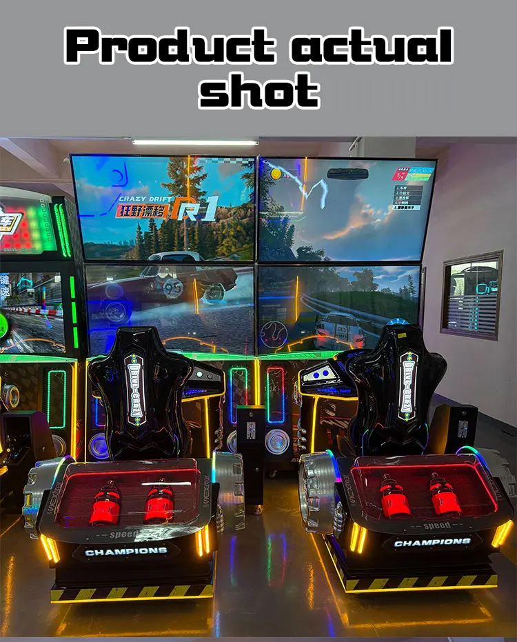 Funpark New Design Coin Operated Arcade Car Racing Game Machine Indoor Amusement Arcade for Game Center factory