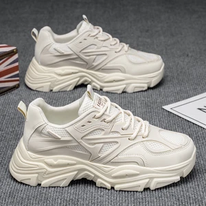 Wholesale Men's Summer Breathable Mesh Casual Shoes Walking Style Shoe Trend Thick-Soled Anti-Slip Shoe