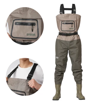 3 Ply Chest Zip-Front Pocket Fly Fishing Wader Supplier Dry Pants Waterproof Breathable Hunting Fishing Waders