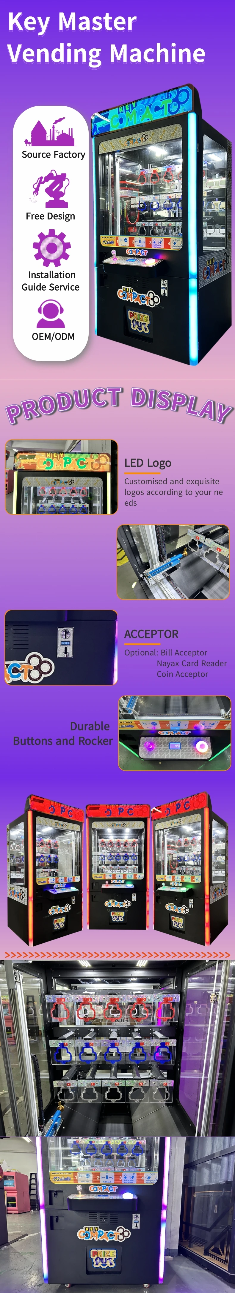 Funpark Hot Selling Arcade Game Machines Key Master Vending Machine Coin Operated Games supplier