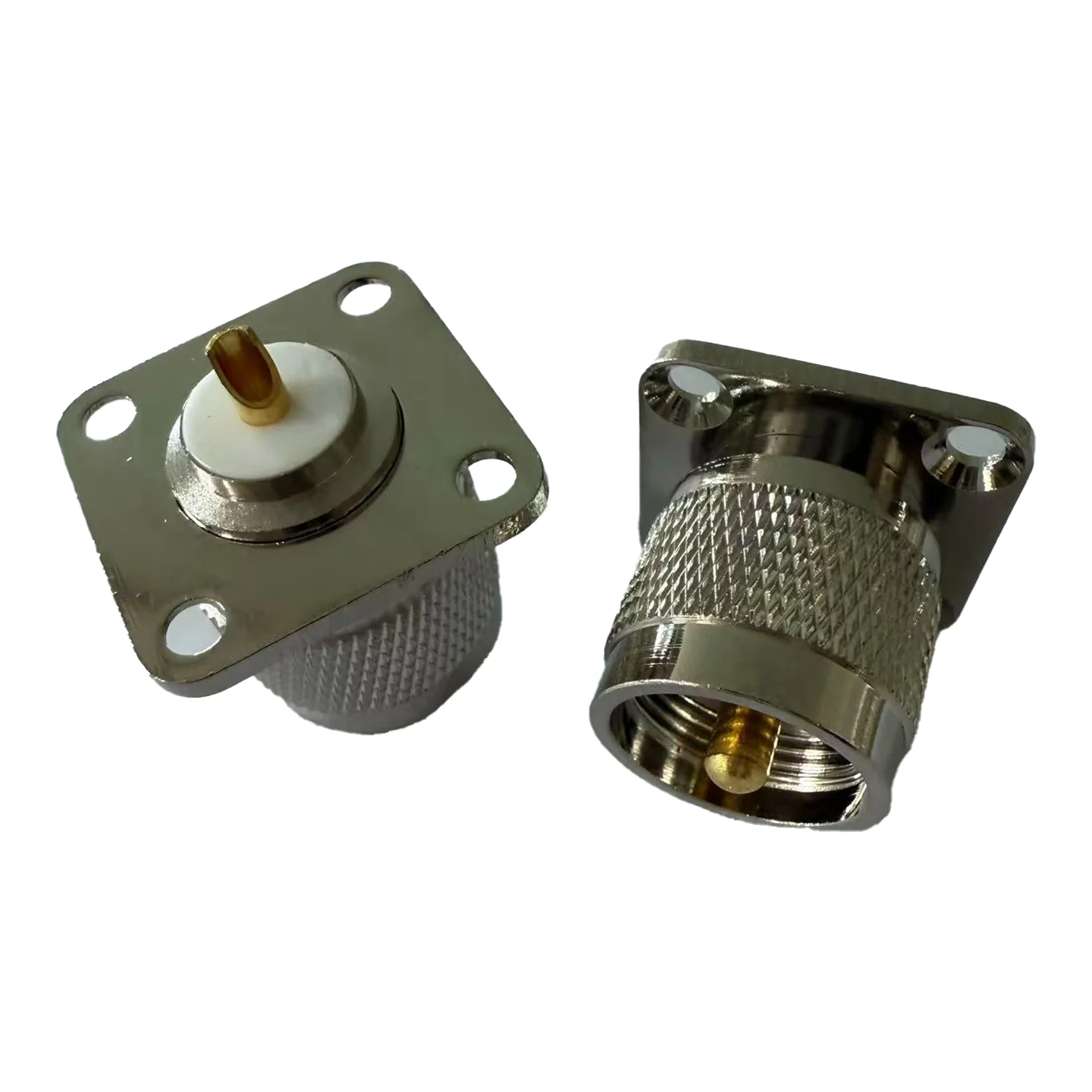 공장 가격 황동 UHF-JF 커넥터 RF 4구멍 플랜지 UHF 수 커넥터