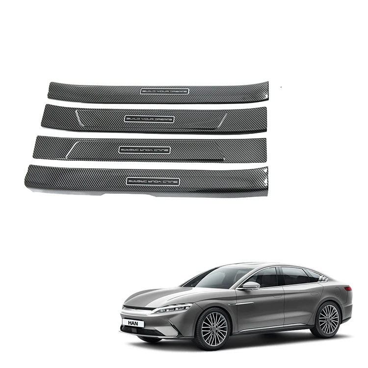 Outer Door Sills Stickers Step Sill Protection Door Sills Guard Plate Car Threshold Plate For BYD Han