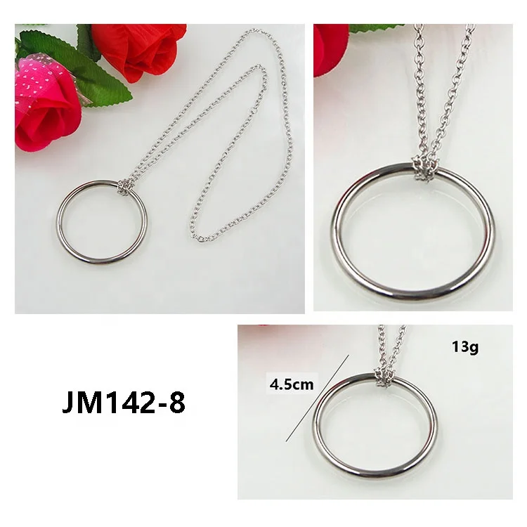 Classic Metal Magic Ring and Chain Cool Magic Tricks Props Metal Knot Ring on Chain Game Show Play Gift Kids Toy for Children