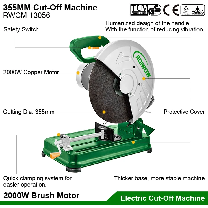 Sale 355MM 14" Electric Power Cut Off Saw Metal Cutting Machinery Small Cutoff Saws Tools Electric Metal Cut Off Machines 2000W