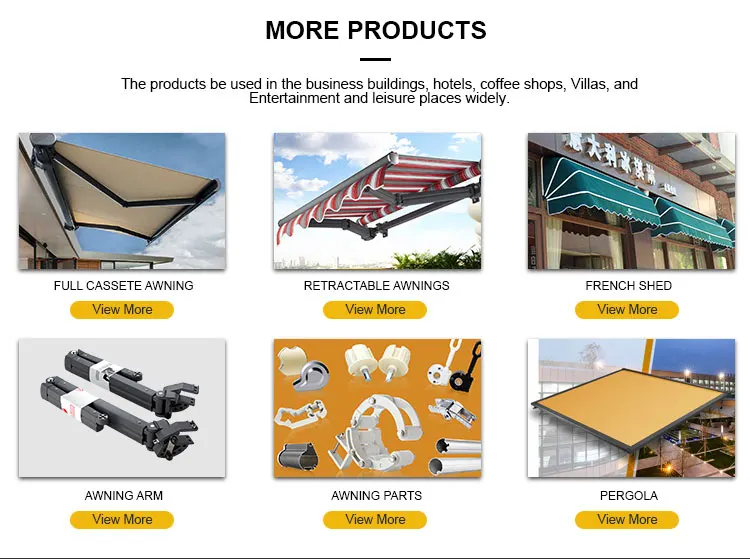 New Wall Fixed Roof Cover Retractable Sunshade Aluminum Electric ...