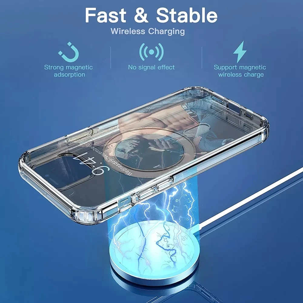 Phone Case Magsafing Transparent Clear Shockproof Phone Case