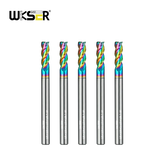 New Products Cnc Carbide cutter High Wear Resistance 3 Flute End Mill Dlc Coating End Mill For Aluminum