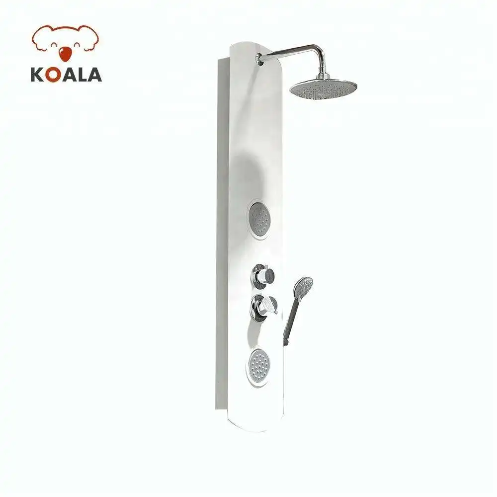 China Design Bathroom 4 Funtion Massage Heat Water With Handset And Jet Cheap Resin Wall Mounted Acrylic Shower Panel