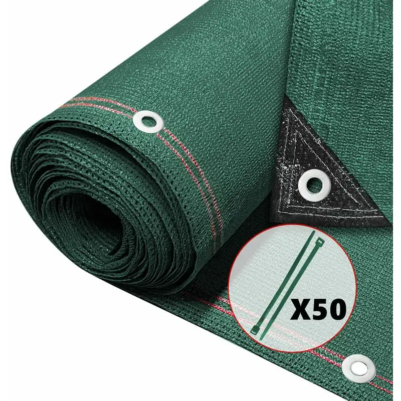 Valla verde de privacidad 170 gsm, tela resistente al viento 1,5 m x 100 m, valla para árboles personalizable, red de jardín